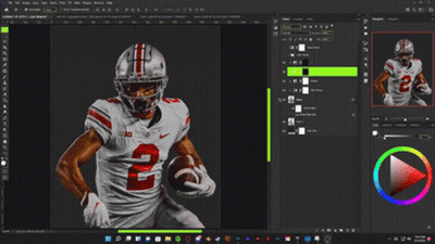 A Computer Screen Shows A Football Player Wearing A Number 2 Jersey GIF