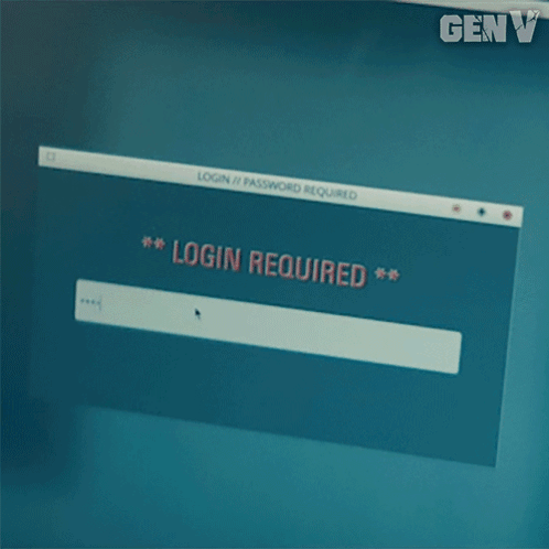 A Computer Screen Shows A Login Required Access Denied Message GIF