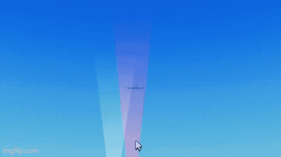 A Computer Screen Shows A Plane Flying Through A Blue Sky With A Cursor Pointing To It GIF