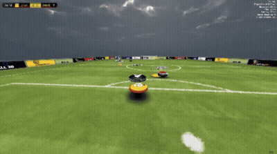 A Computer Screen Shows A Soccer Game Going On With A Score Of 1-1 GIF