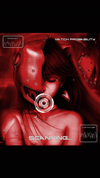 A Computer Screen Shows A Woman With A Mask On And The Words Scanning On The Bottom GIF