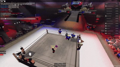 A Computer Screen Shows A Wrestling Ring And A Sign That Says Best4 GIF