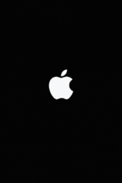 A Computer Screen With A Glitch Effect And A Picture Of An Apple GIF