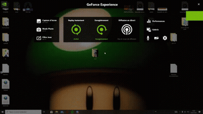 A Computer Screen With A Green Mushroom With A White Circle On It GIF