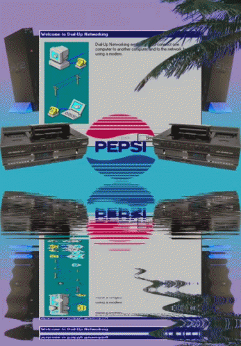 A Computer Screen With A Pepsi Logo GIF