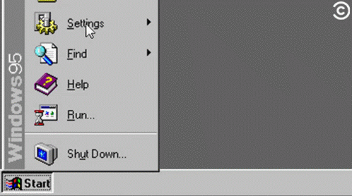 A Computer Screen With A Pink Button That Says " Shut It Down " GIF