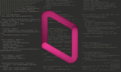 A Computer Screen With A Pink Triangle In The Center GIF