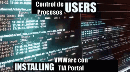A Computer Screen With The Words Control De Users Procesos GIF