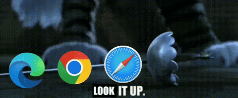 A Computer Screen With The Words Look It Up GIF