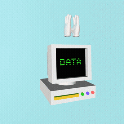 A Computer With The Word Data On It GIF