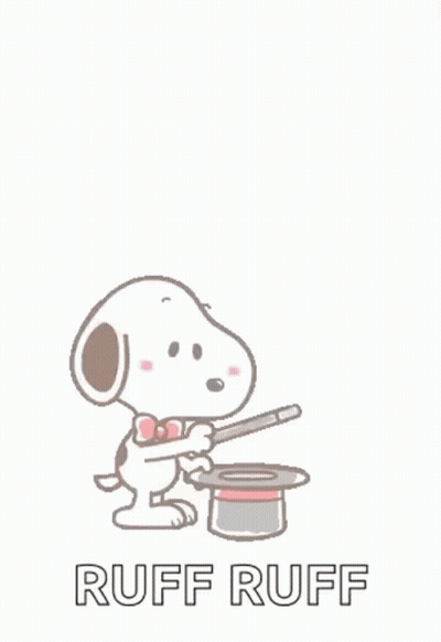 A Congratulations Card With Snoopy Holding A Top Hat GIF