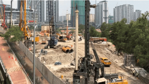 Construction Site With JLM Yellow Truck GIF