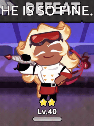 A Cookie From A Video Game Has A Lv. 40 GIF