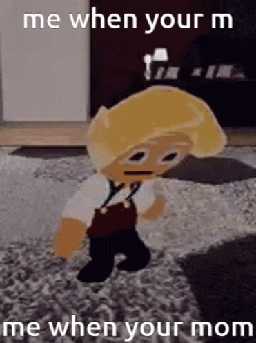 A Cookie Run Character Is Walking On A Rug And Says `` Me When Your M Me When Your Mom '' GIF