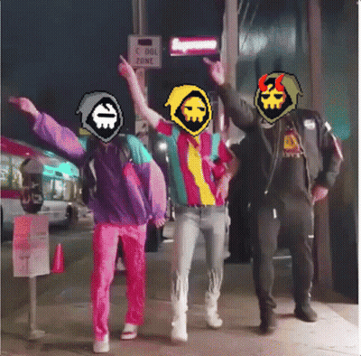 A Cool Zone Sign Is Above A Group Of People GIF