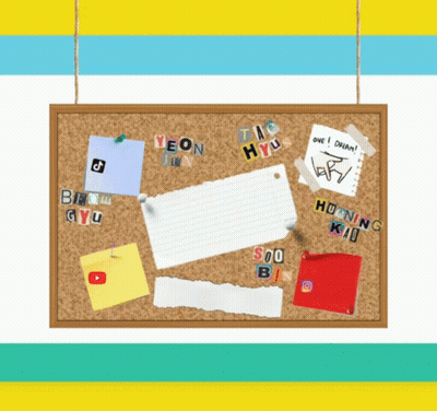 A Cork Board With A Note That Says One I Dream On It GIF