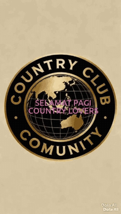 A Country Club Community Logo With A Globe In The Middle GIF