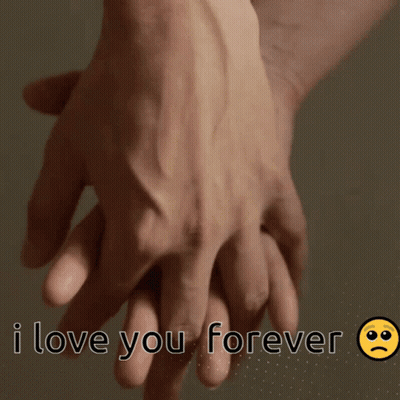 A Couple Holding Hands With The Words I Love You Forever GIF