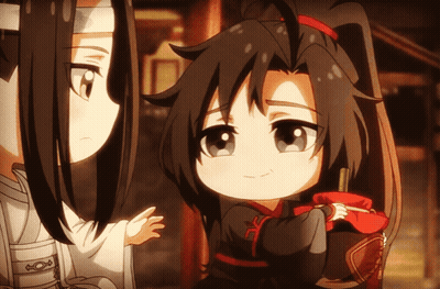 A Couple Of Anime Characters Standing Next To One Another GIF
