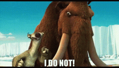 A Couple Of Cartoon Animals Standing Next To Each Other . GIF