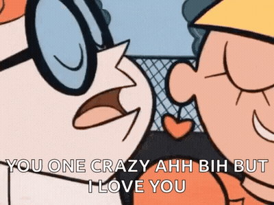 A Couple Of Cartoon Characters Are Kissing And One Of Them Is Saying I Love You GIF