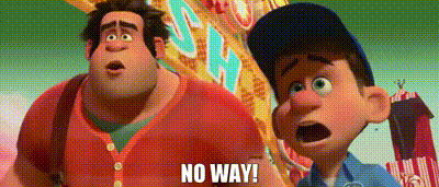 A Couple Of Cartoon Characters Are Standing Next To Each Other And One Of Them Is Saying `` No Way '' . GIF