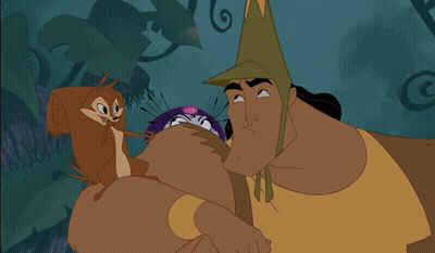 A Couple Of Cartoon Characters Including A Squirrel GIF
