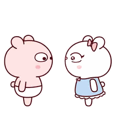 A Couple Of Cartoon Characters Kissing With A Heart Above Them . Sticker