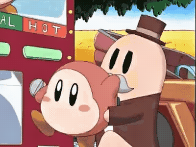 A Couple Of Cartoon Characters Standing Next To A Sign That Says Hot GIF
