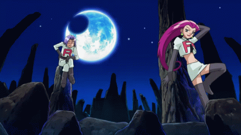 A Couple Of Cartoon Characters With The Letter F On Their Chests GIF