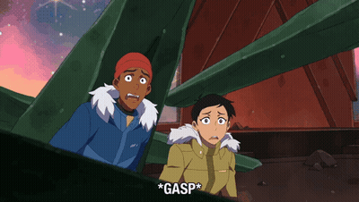 A Couple Of Cartoon Characters With The Word Gasp On The Bottom Right GIF
