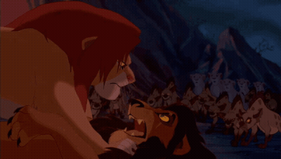 A Couple Of Cartoon Lioness With Their Mouths Open GIF