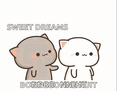 A Couple Of Cats Are Standing Next To Each Other And One Of Them Is Petting The Other . GIF