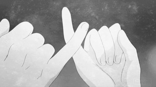 A Couple Of Hands Making A Pinky Promise GIF