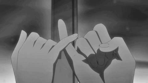 A Couple Of Hands Making A Promise With Their Fingers GIF