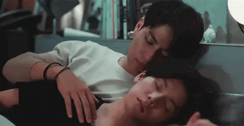 Men Lying On Bed With Eyes Closed GIF