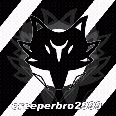 A Creeperbro2999 Logo With A Wolf Head GIF