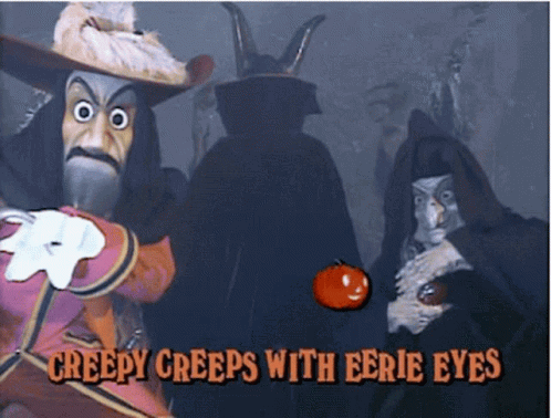 A Creepy Creep With Eerie Eyes Is Standing Next To Another Creepy Creep GIF