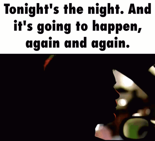 A Crescent Hotel Is Lit Up At Night And Says Tonight 'S The Night GIF