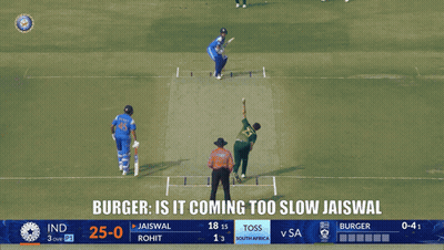 A Cricket Game Is Being Played In Front Of A Banner For Idfc Bank GIF
