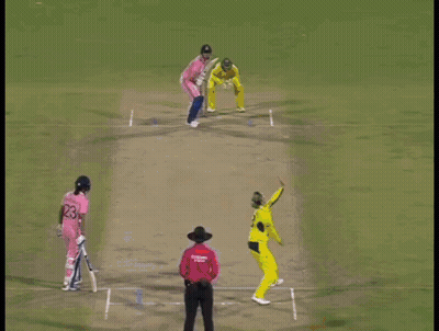 A Cricket Game Is Being Played In Front Of A Cycle Pure Agarbathi Banner GIF