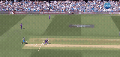 A Cricket Game Is Being Played On Ten Hd GIF