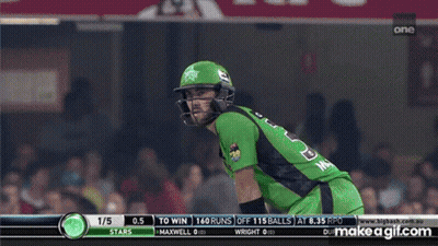 A Cricket Game Is Being Shown On A Television Screen GIF