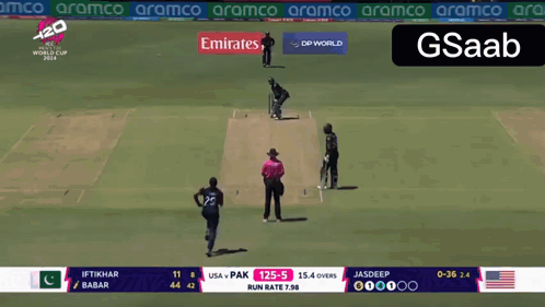 A Cricket Match Is Being Played Between Pakistan And The Usa GIF