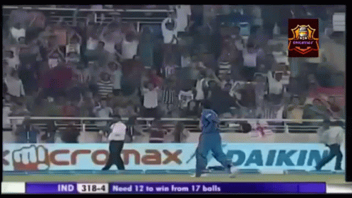 A Cricket Match Is Being Played In India GIF