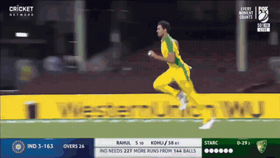 A Cricket Match Is Being Played On Fox 2 GIF