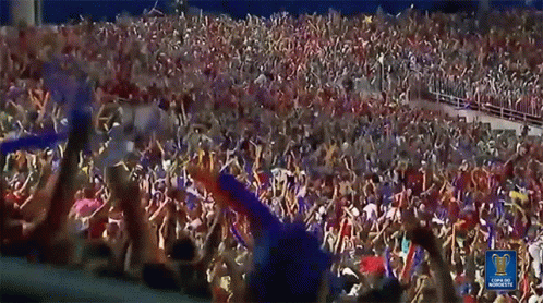 A Crowd Of People In A Stadium With The Word Copa On The Top GIF