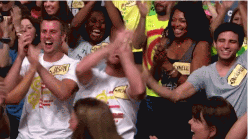 A Crowd Of People With One Wearing A Name Tag That Says ' O'neill ' GIF