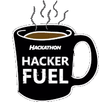 A Cup Of Coffee With Steam Coming Out Of It That Says Hacker Fuel Sticker