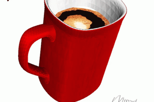 A Cup Of Coffee With The Name Aliabadi Written On It GIF